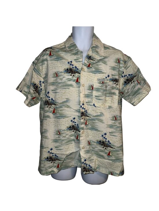 Bubba Gump Other - VTG Bubba Gump Button Front Shirt Mens S Hawaiian Lt Dans Aloha Gear Vacation